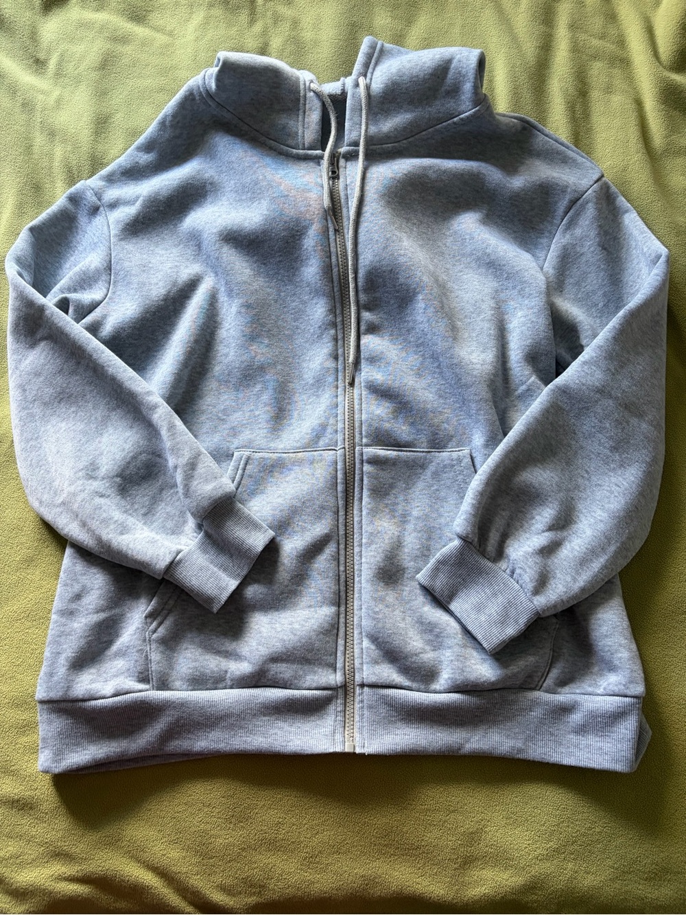 oversized grey zip up sweater